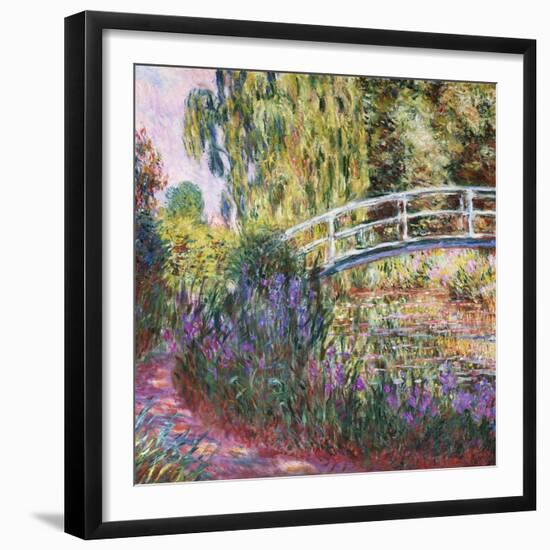 The Japanese Bridge, Pond with Water Lillies; Le Pont Japonais Bassin Aux Nympheas-Claude Monet-Framed Giclee Print