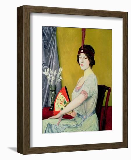 The Japanese Fan, 1914-William Strang-Framed Giclee Print