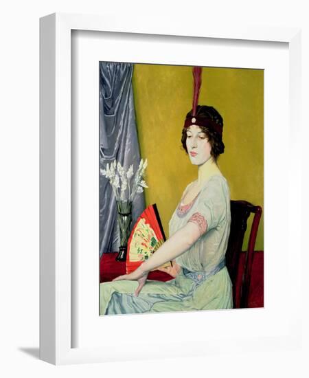 The Japanese Fan, 1914-William Strang-Framed Giclee Print