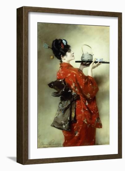 The Japanese Lady; La Japonaise, 1888-Clemens von Pausinger-Framed Giclee Print