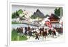 The Japanese Led by General Oshima Invade Ping Yang, Korea, 14 September 1894-null-Framed Giclee Print