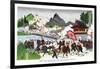 The Japanese Led by General Oshima Invade Ping Yang, Korea, 14 September 1894-null-Framed Giclee Print