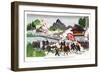 The Japanese Led by General Oshima Invade Ping Yang, Korea, 14 September 1894-null-Framed Giclee Print