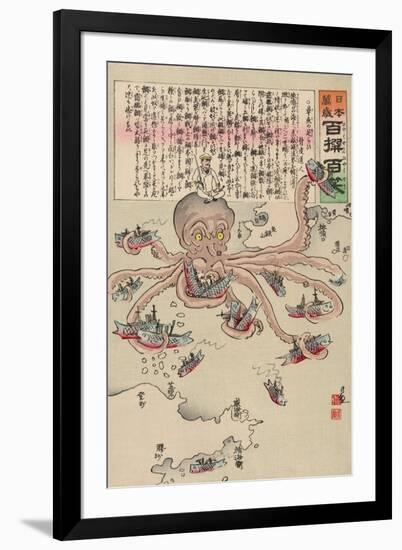 The Japanese Octopus of Port Arthur-null-Framed Art Print