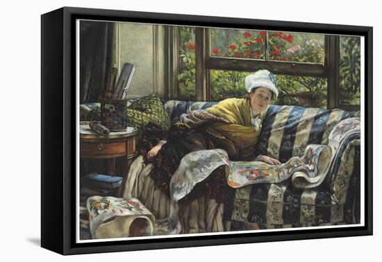 The Japanese Scroll-James Tissot-Framed Stretched Canvas