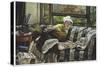 The Japanese Scroll-James Tissot-Stretched Canvas