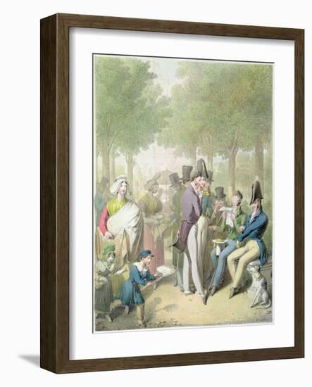 The Jardin Des Tuileries, from 'Tableau De Paris' (W/C on Paper)-Georg Emanuel Opitz-Framed Giclee Print