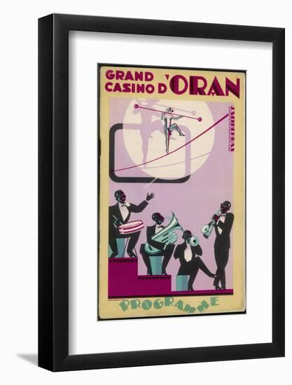 The Jazz Band of the Grand Casino D'Oran, Algeria-null-Framed Photographic Print