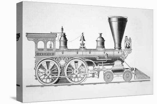 The 'JB Turner' Locomotive, 1867-null-Stretched Canvas