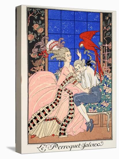 The Jealous Parrot, 1919-Georges Barbier-Stretched Canvas