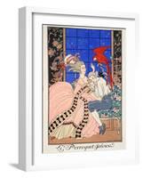 The Jealous Parrot, 1919-Georges Barbier-Framed Giclee Print