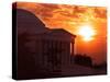 The Jefferson Memorial is Seen at the End of a Record High Temperature Day-null-Stretched Canvas