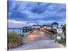 The Jekyll Wharf and Latitude 31 Restaurant, Jekyll Island, Georgia, USA-Rob Tilley-Stretched Canvas