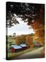 The Jenne Farm in Fall, Reading, Vermont, USA-Walter Bibikow-Stretched Canvas