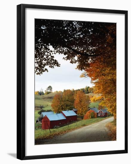 The Jenne Farm in Fall, Reading, Vermont, USA-Walter Bibikow-Framed Photographic Print