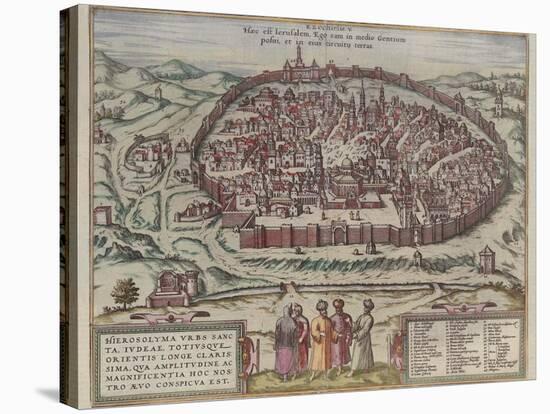 The Jerusalem Map (From: Jansson, Jan. Illustriorum Hispaniae Urbium Tabulae, Amsterdam, 165), 1657-Frans Hogenberg-Stretched Canvas