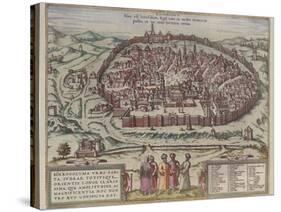 The Jerusalem Map (From: Jansson, Jan. Illustriorum Hispaniae Urbium Tabulae, Amsterdam, 165), 1657-Frans Hogenberg-Stretched Canvas