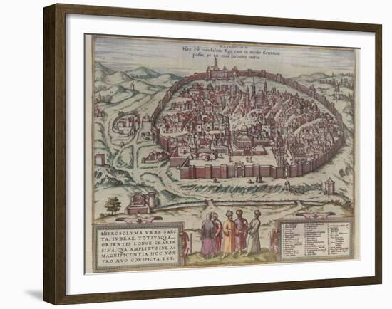 The Jerusalem Map (From: Jansson, Jan. Illustriorum Hispaniae Urbium Tabulae, Amsterdam, 165), 1657-Frans Hogenberg-Framed Giclee Print