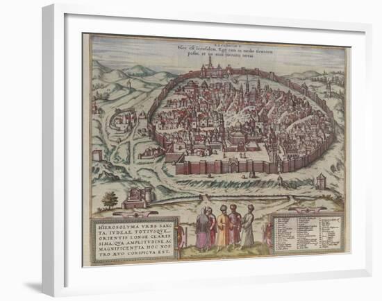 The Jerusalem Map (From: Jansson, Jan. Illustriorum Hispaniae Urbium Tabulae, Amsterdam, 165), 1657-Frans Hogenberg-Framed Giclee Print