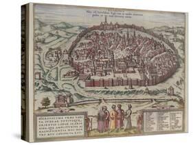 The Jerusalem Map (From: Jansson, Jan. Illustriorum Hispaniae Urbium Tabulae, Amsterdam, 165), 1657-Frans Hogenberg-Stretched Canvas