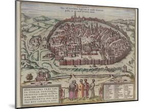 The Jerusalem Map (From: Jansson, Jan. Illustriorum Hispaniae Urbium Tabulae, Amsterdam, 165), 1657-Frans Hogenberg-Mounted Giclee Print