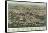 The Jerusalem Map (Vue Générale De Jérusalem Historique Et Modern), Ca 1862-Adolf Eltzner-Framed Stretched Canvas