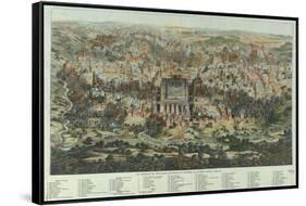 The Jerusalem Map (Vue Générale De Jérusalem Historique Et Modern), Ca 1862-Adolf Eltzner-Framed Stretched Canvas