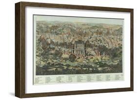 The Jerusalem Map (Vue Générale De Jérusalem Historique Et Modern), Ca 1862-Adolf Eltzner-Framed Giclee Print