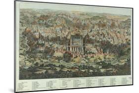 The Jerusalem Map (Vue Générale De Jérusalem Historique Et Modern), Ca 1862-Adolf Eltzner-Mounted Giclee Print