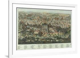 The Jerusalem Map (Vue Générale De Jérusalem Historique Et Modern), Ca 1862-Adolf Eltzner-Framed Giclee Print