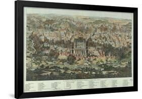 The Jerusalem Map (Vue Générale De Jérusalem Historique Et Modern), Ca 1862-Adolf Eltzner-Framed Giclee Print