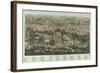 The Jerusalem Map (Vue Générale De Jérusalem Historique Et Modern), Ca 1862-Adolf Eltzner-Framed Giclee Print