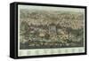 The Jerusalem Map (Vue Générale De Jérusalem Historique Et Modern), Ca 1862-Adolf Eltzner-Framed Stretched Canvas