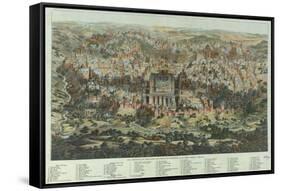 The Jerusalem Map (Vue Générale De Jérusalem Historique Et Modern), Ca 1862-Adolf Eltzner-Framed Stretched Canvas