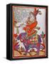 The Jester Farnos the Red Nose, Lubok Print, 18th Century-null-Framed Stretched Canvas