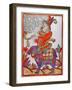 The Jester Farnos the Red Nose, Lubok Print, 18th Century-null-Framed Giclee Print