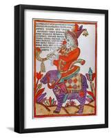 The Jester Farnos the Red Nose, Lubok Print, 18th Century-null-Framed Giclee Print