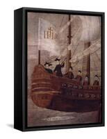 The Jesuits Arriving by Ship Off the Coast of New Granada, Painting 18th Century-null-Framed Stretched Canvas