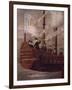 The Jesuits Arriving by Ship Off the Coast of New Granada, Painting 18th Century-null-Framed Giclee Print