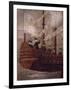 The Jesuits Arriving by Ship Off the Coast of New Granada, Painting 18th Century-null-Framed Giclee Print