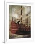The Jesuits Arriving by Ship Off the Coast of New Granada-null-Framed Giclee Print