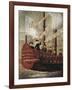 The Jesuits Arriving by Ship Off the Coast of New Granada-null-Framed Giclee Print