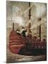 The Jesuits Arriving by Ship Off the Coast of New Granada-null-Mounted Giclee Print