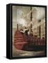 The Jesuits Arriving by Ship Off the Coast of New Granada-null-Framed Stretched Canvas