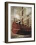 The Jesuits Arriving by Ship Off the Coast of New Granada-null-Framed Giclee Print