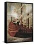 The Jesuits Arriving by Ship Off the Coast of New Granada-null-Framed Stretched Canvas