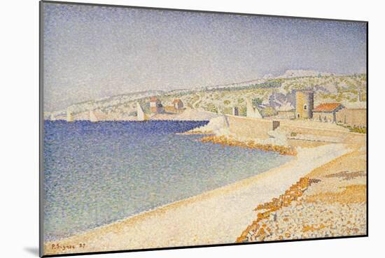 The Jetty at Cassis, Opus 198, 1889-Paul Signac-Mounted Premium Giclee Print