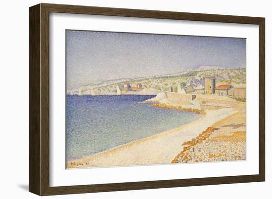 The Jetty at Cassis, Opus 198, 1889-Paul Signac-Framed Giclee Print