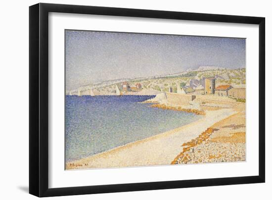 The Jetty at Cassis, Opus 198, 1889-Paul Signac-Framed Giclee Print