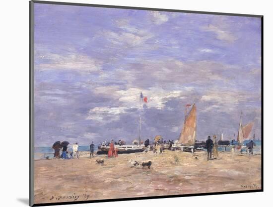 The Jetty at Deauville, 1869-Eugène Boudin-Mounted Giclee Print